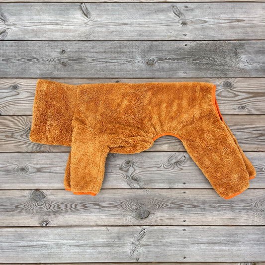 Overall i Stretchig Fleece, Orange XXS