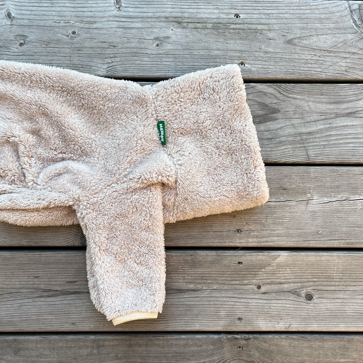 Tröja i Stretchig Fleece, Beige, M