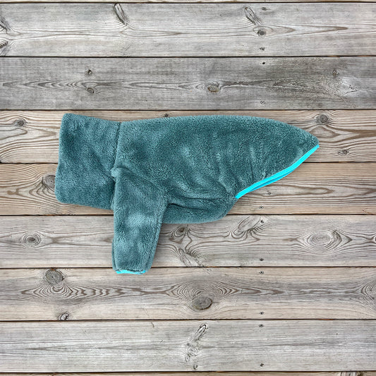 Tröja i Stretchig Fleece, Blå, L