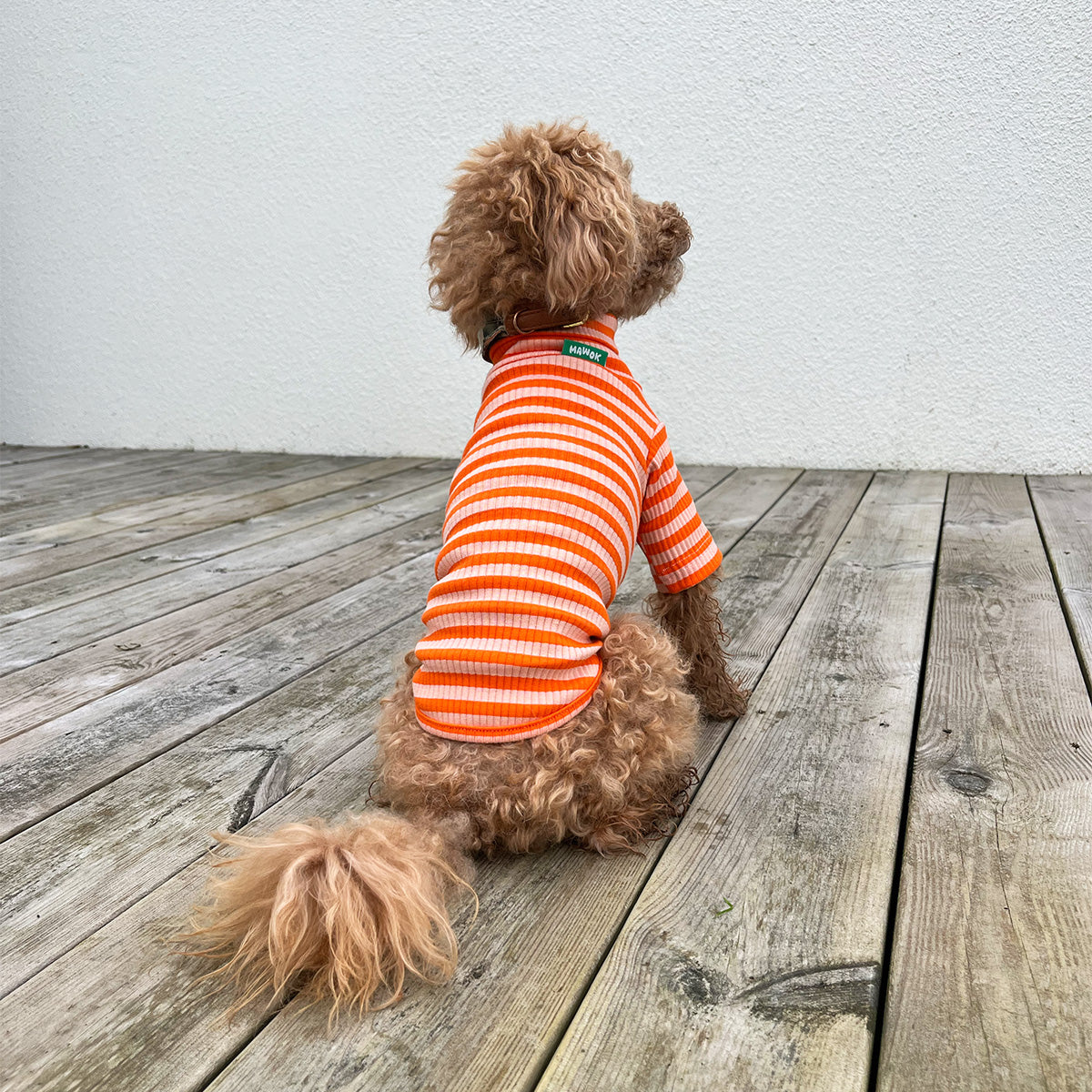 Tröja i Ribbad Bomull, Randig (Orange/Aprikos), XXS