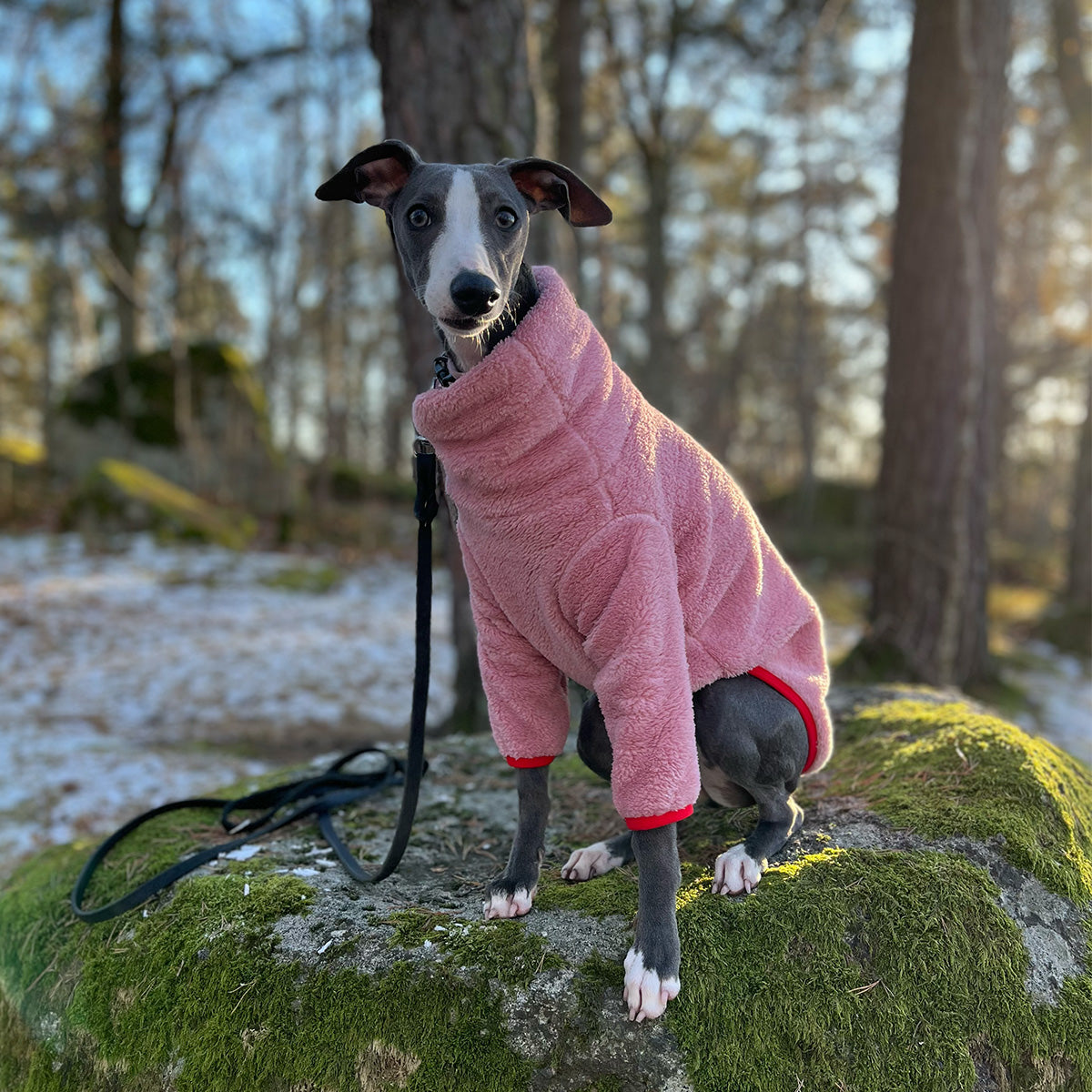 Tröja i Stretchig Fleece, Rosa, XL
