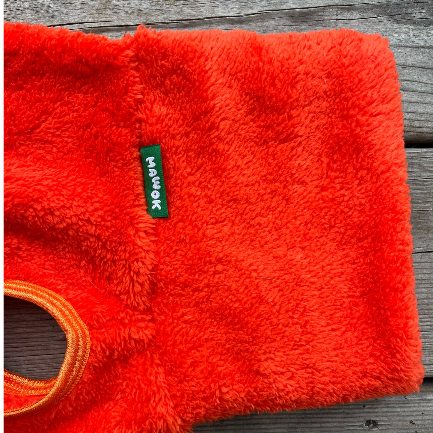 Väst i Stretchig Fleece, Orange, L