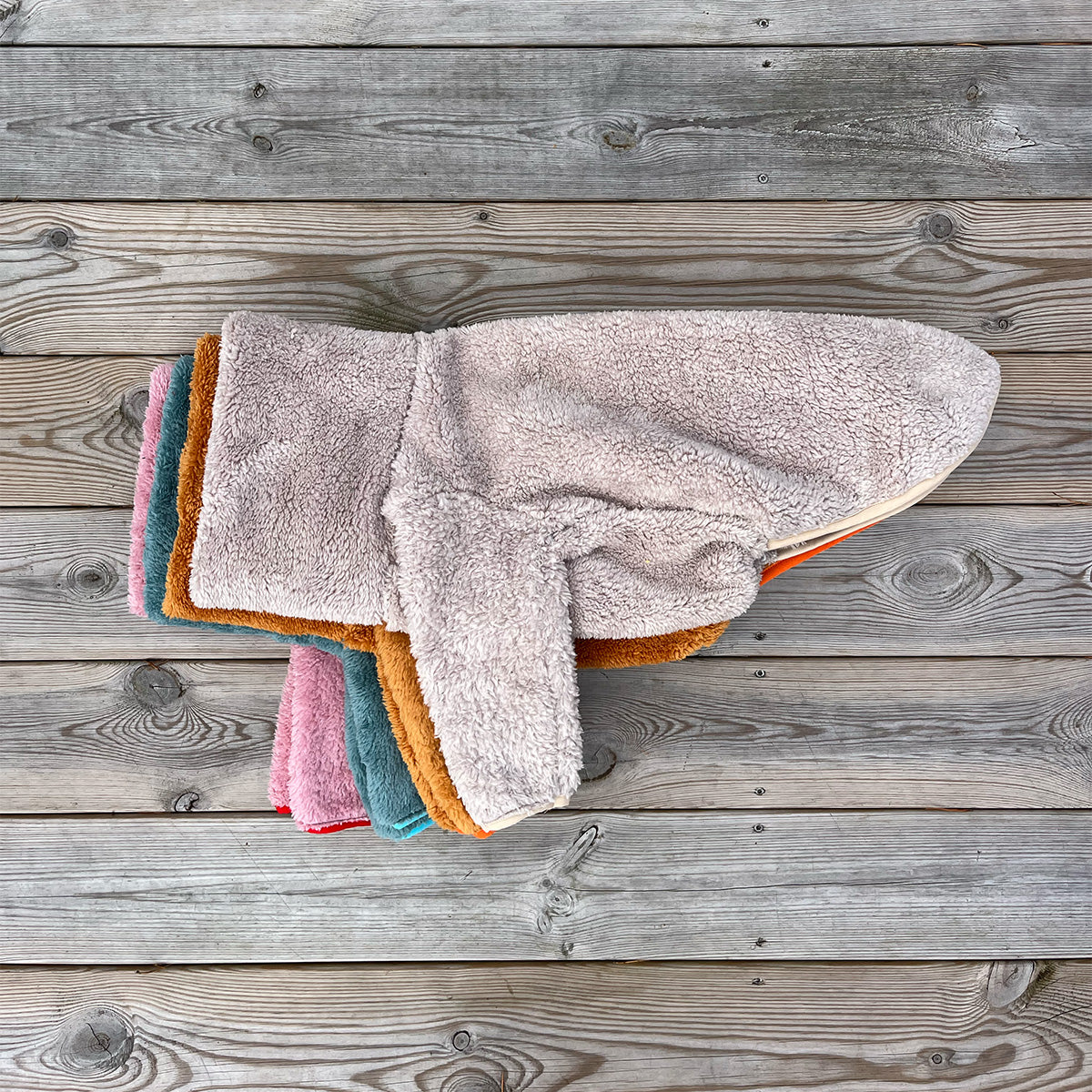 Tröja i Stretchig Fleece, Beige, S
