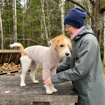 Tröja i Stretchig Fleece, Beige, XL