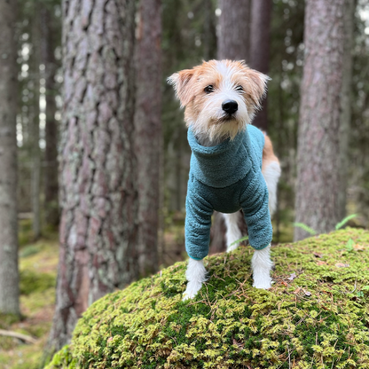 Tröja i Stretchig Fleece, Blå, XL