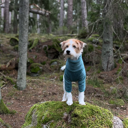 Tröja i Stretchig Fleece, Blå, XL