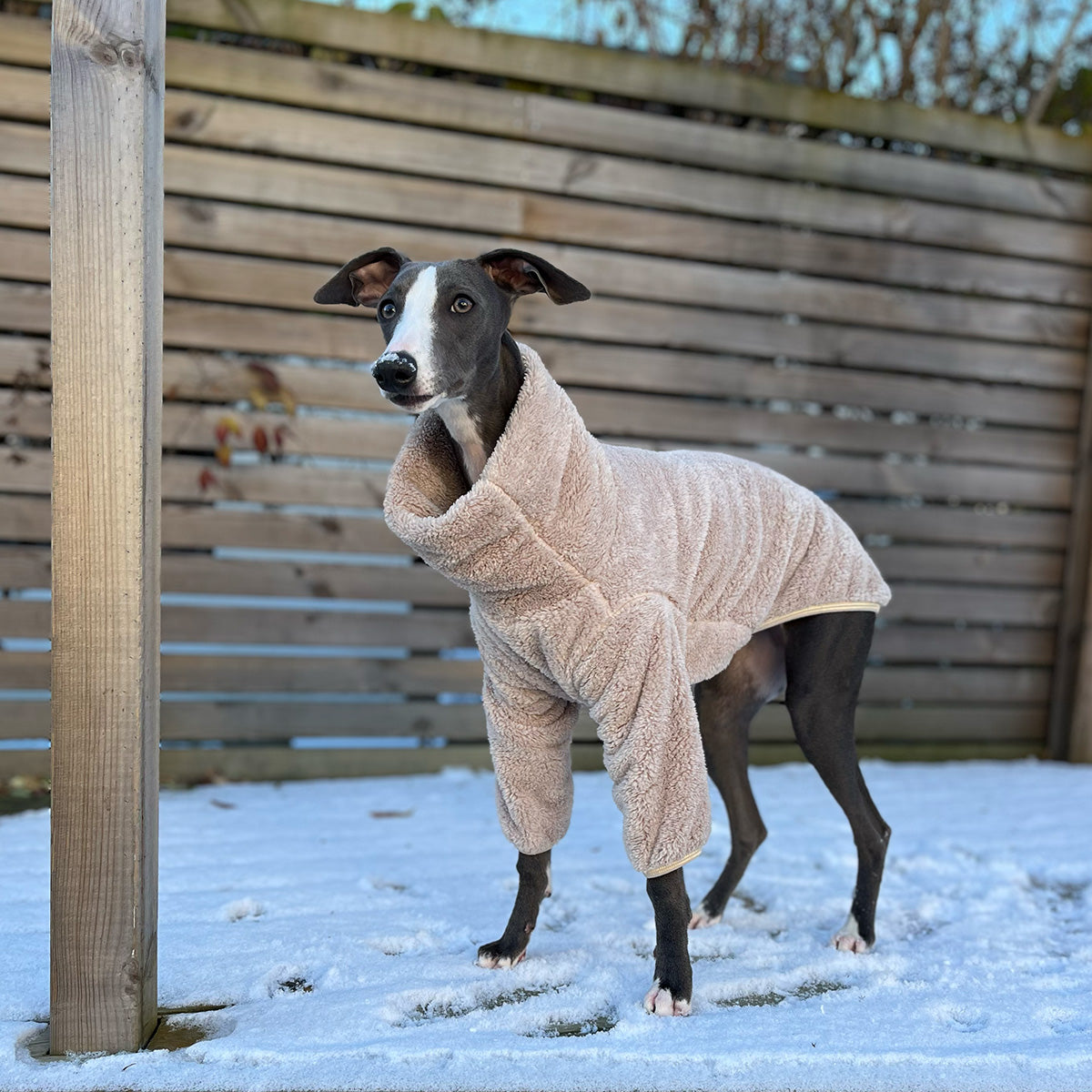 Tröja i Stretchig Fleece, Beige, XXL