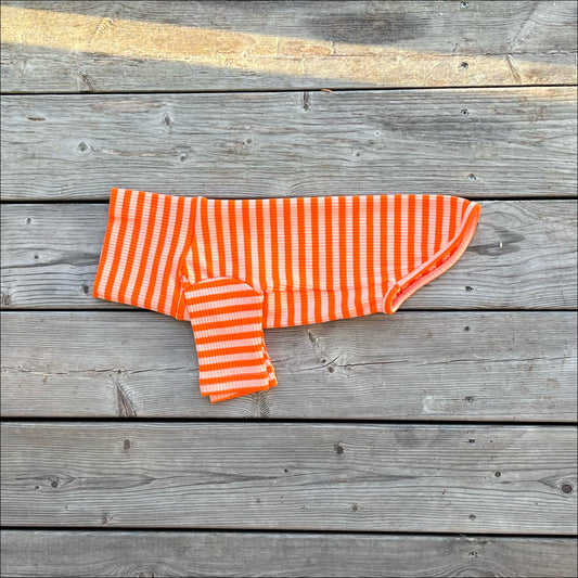 Tröja i Ribbad Bomull, Randig (Orange/Aprikos), XXS