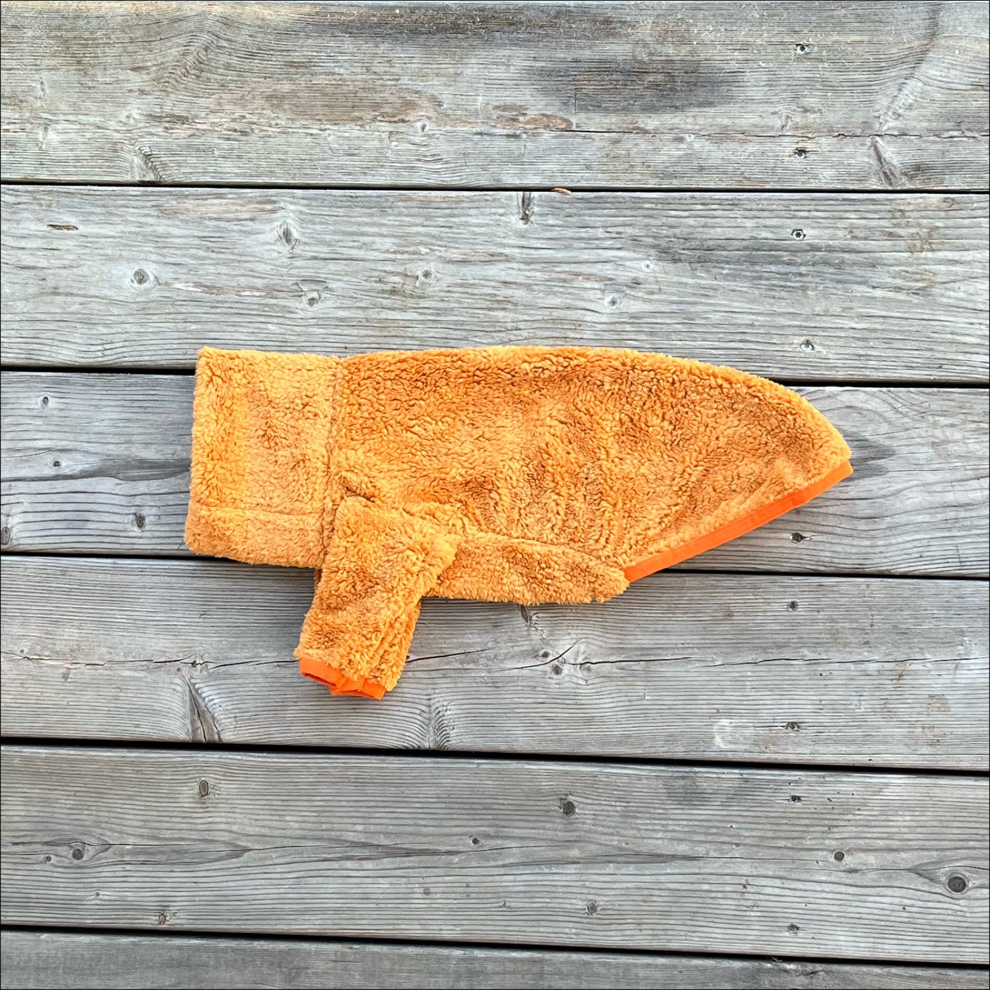 Tröja i Stretchig Fleece, Orange, XXS