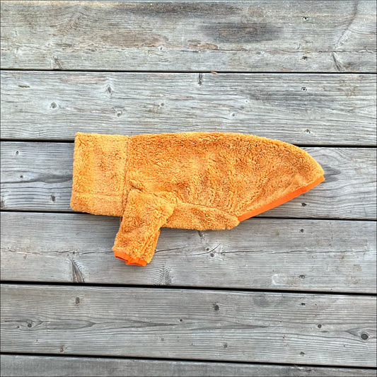 Tröja i Stretchig Fleece, Orange, XXS