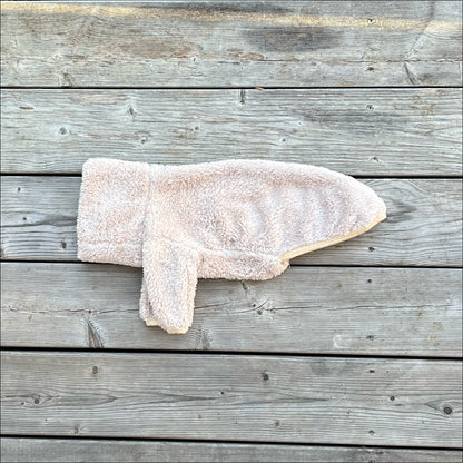 Tröja i Stretchig Fleece, Beige, XXS