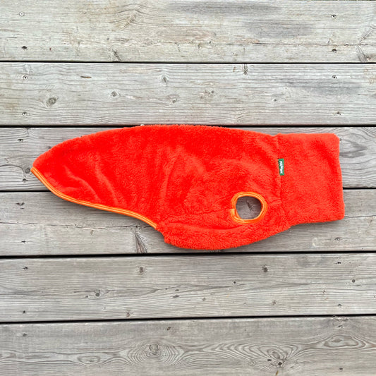 Väst i Stretchig Fleece, Orange, L