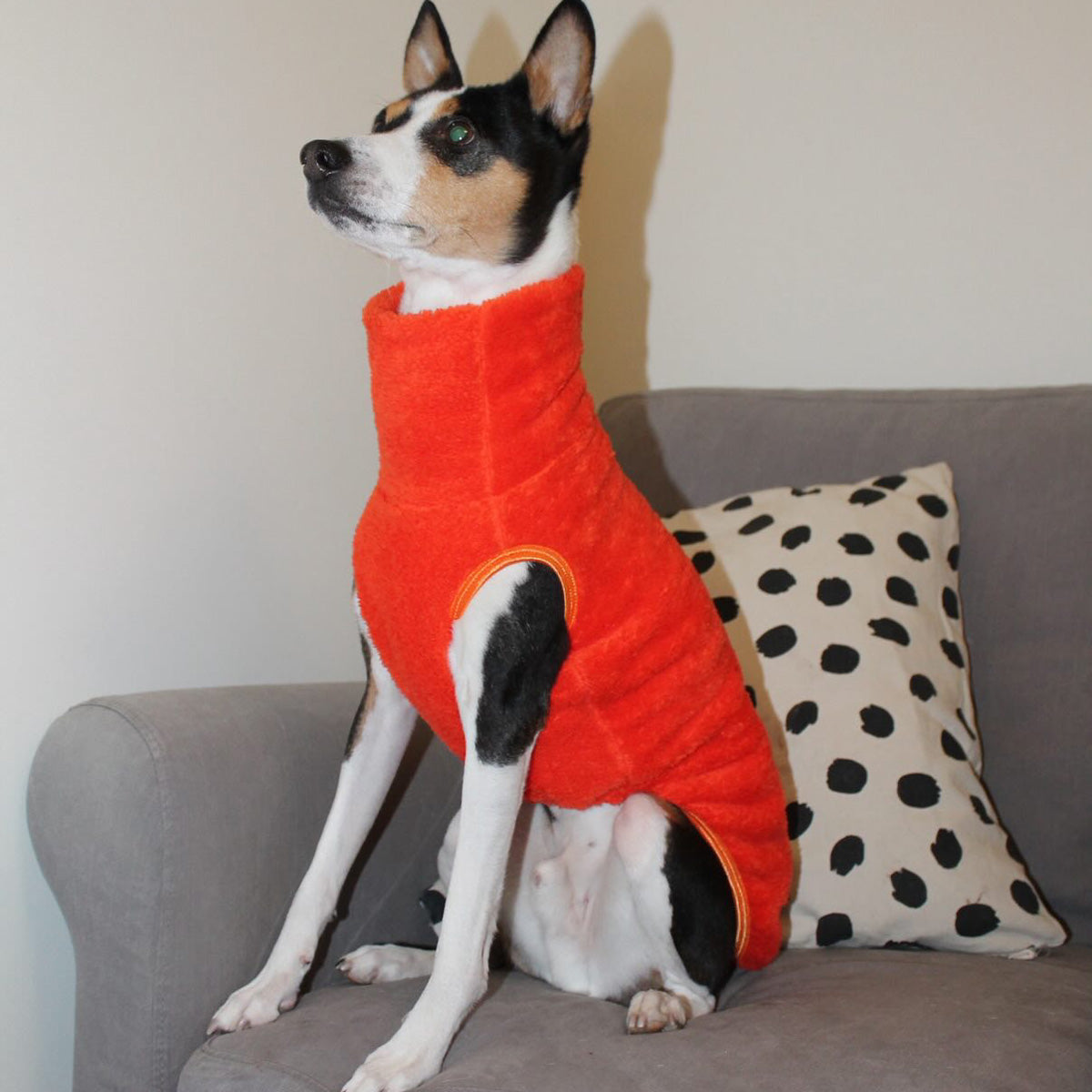 Väst i Stretchig Fleece, Orange, L