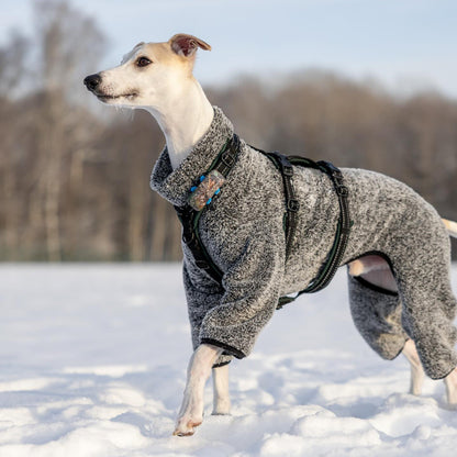 Overall i Stretchig Fleece, Svart, XXL