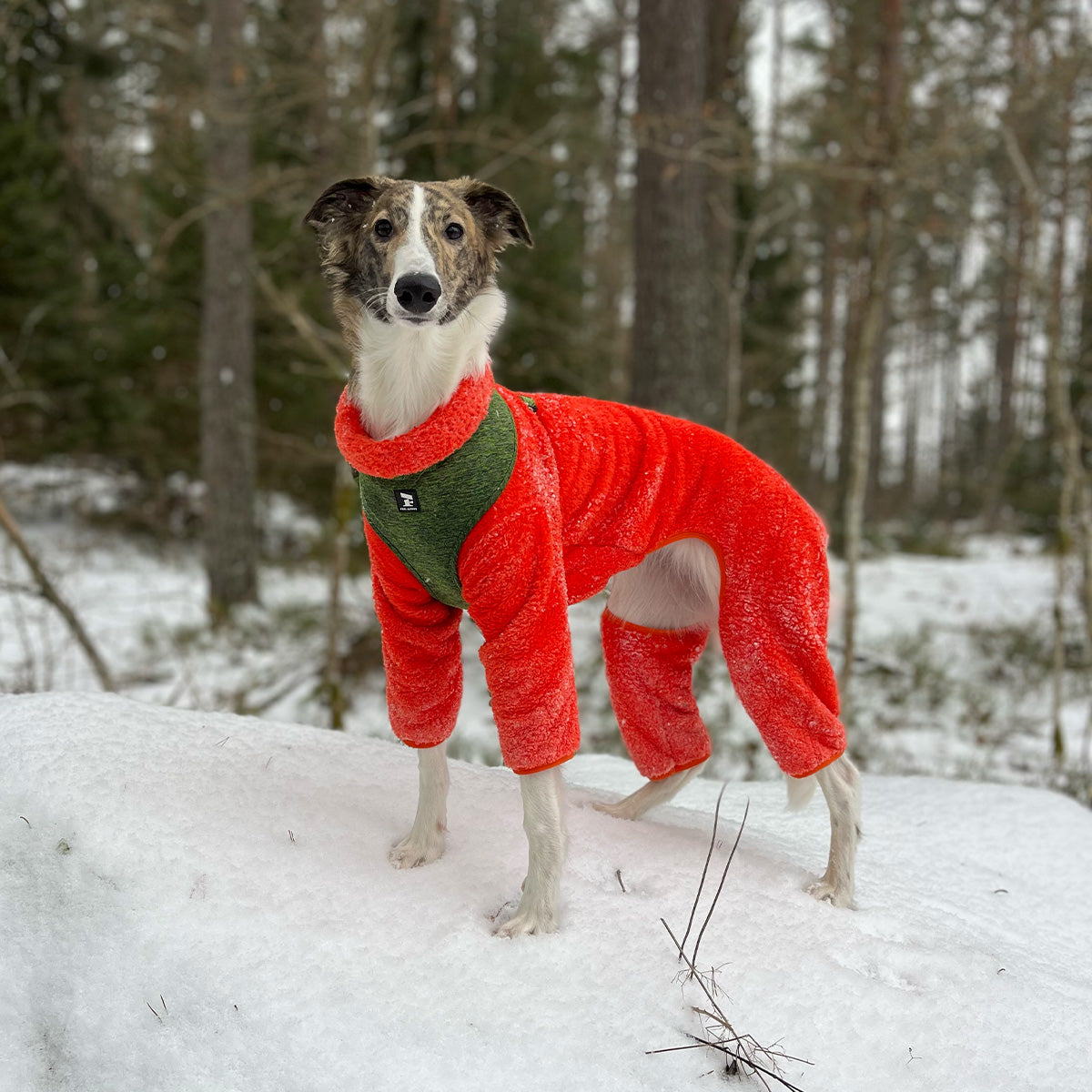 Overall i Stretchig Fleece, Jakt-Orange, 3XL