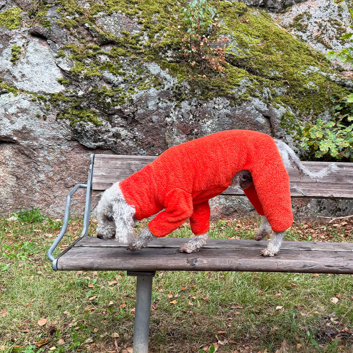Overall i Stretchig Fleece, Jakt-Orange, XL