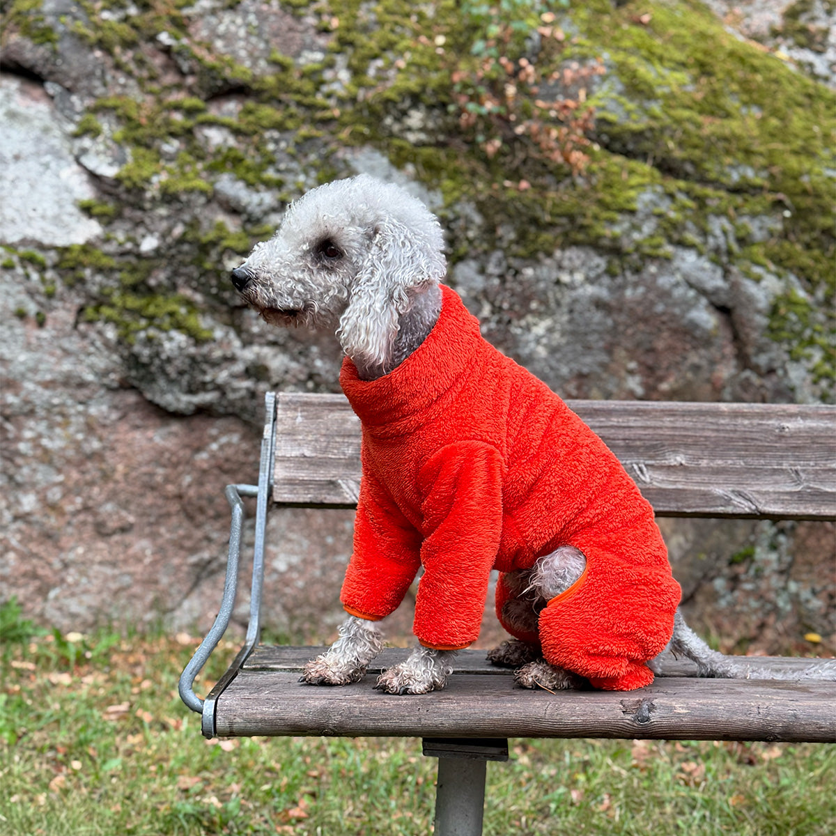 Overall i Stretchig Fleece, Jakt-Orange, XL